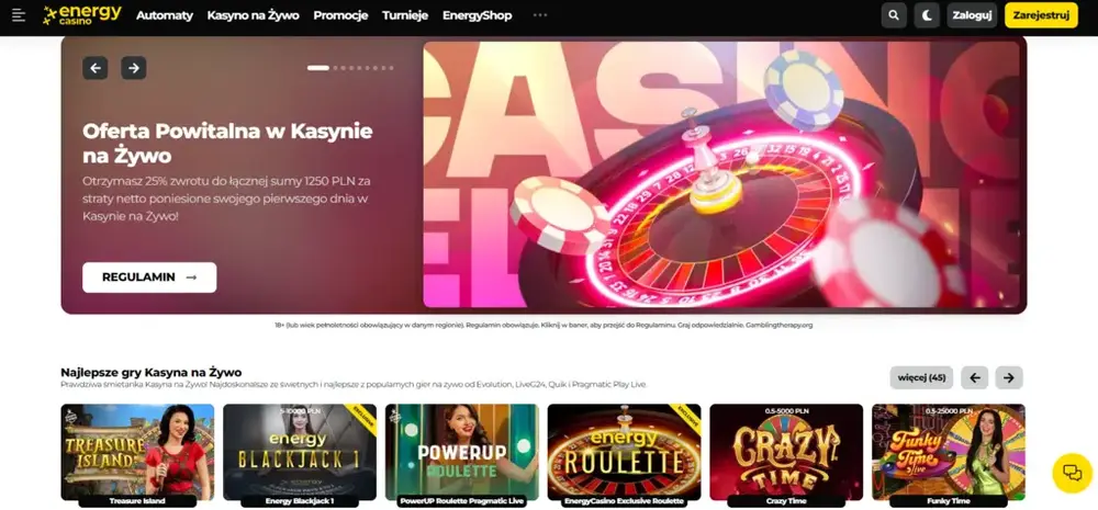 Polskie Kasyno Energy Casino
